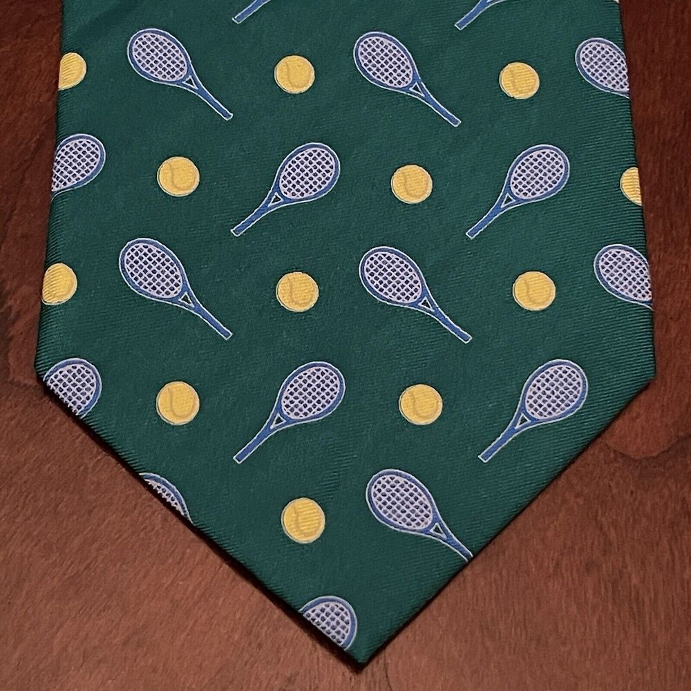 Vintage Summer Ties Green Hand Made 100% Silk Men’s Neck Tie Made In China